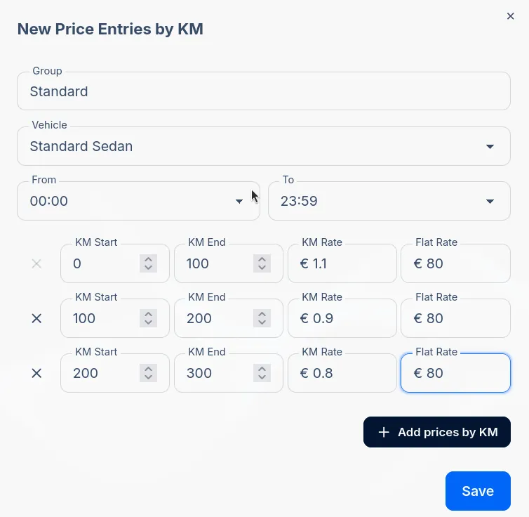 New Price Rules Form