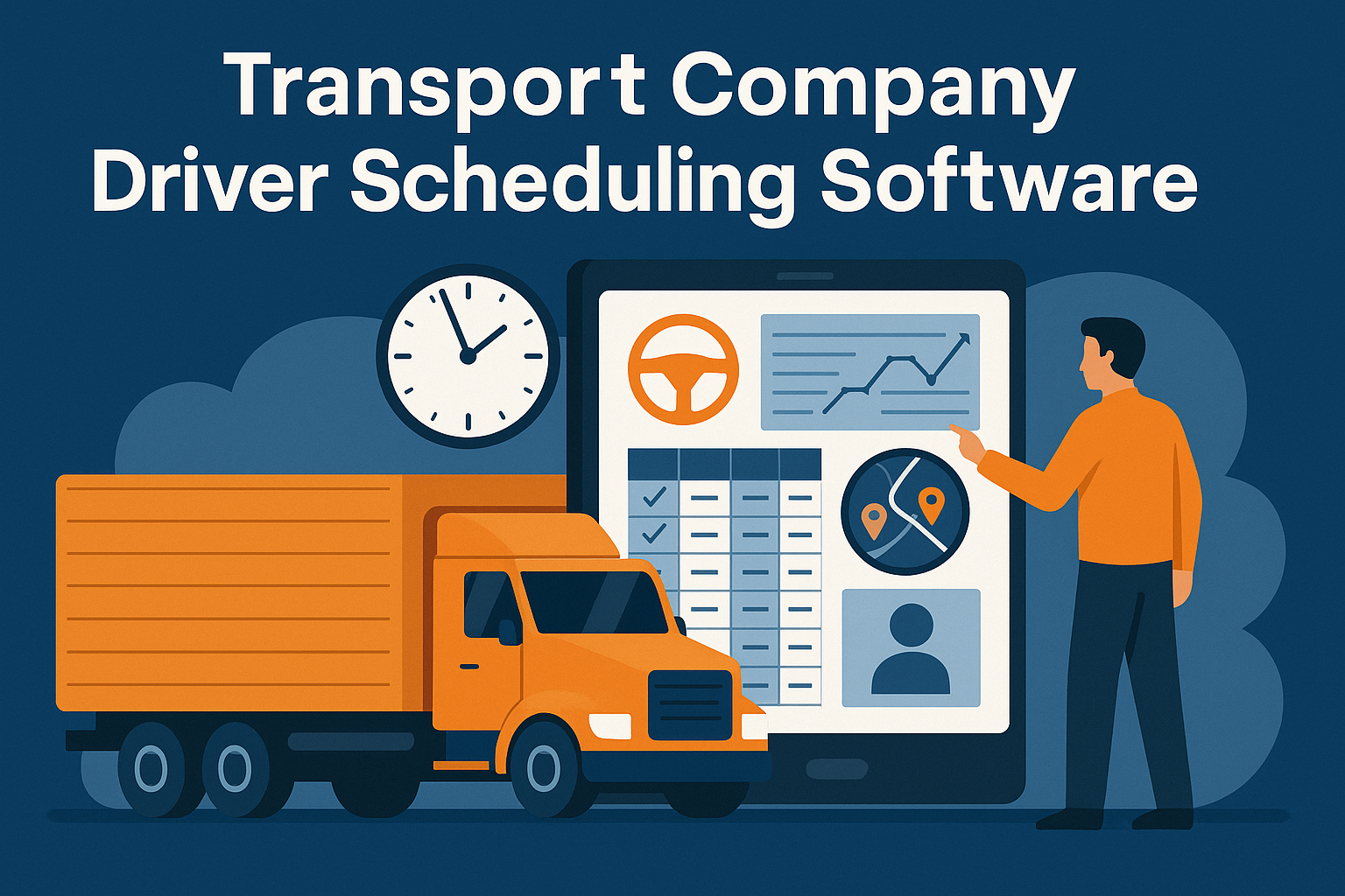 Transport company driver scheduling software. Streamline your delivery operation! Optimize truck driver scheduling, routing, and dispatch with our driver schedule software.