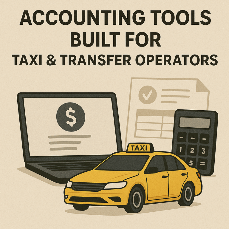 Herramientas de contabilidad diseñadas para operadores de taxis y traslados