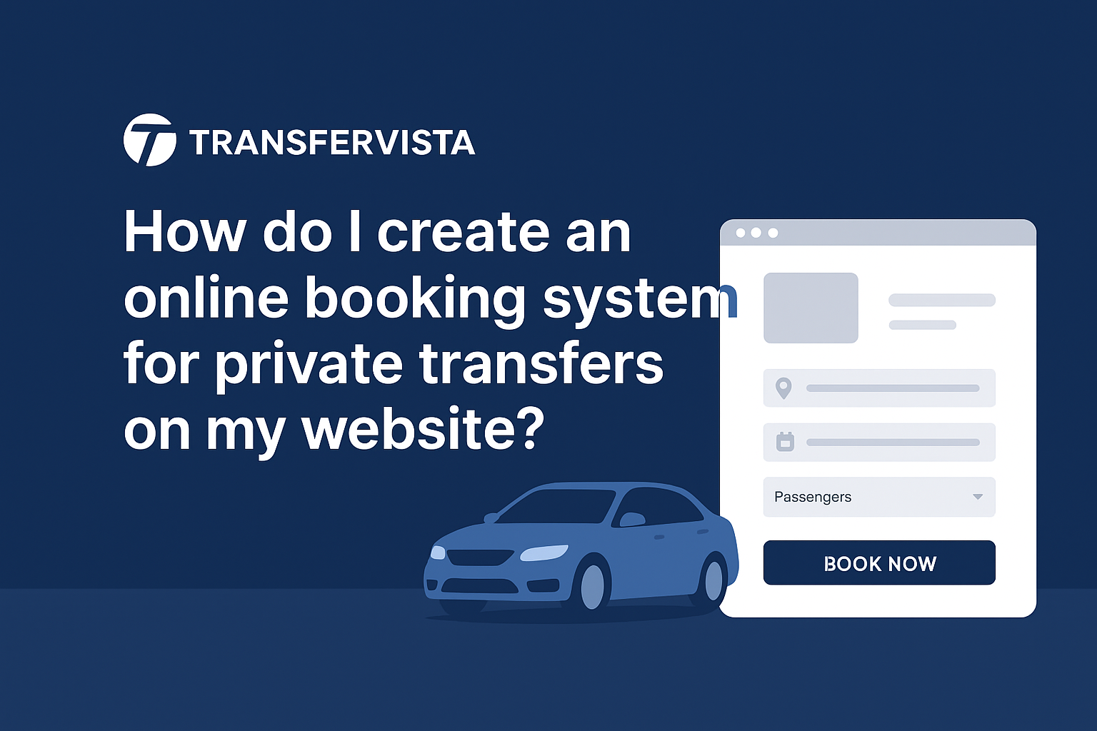 How do I create an online booking system for private transfers on my website?