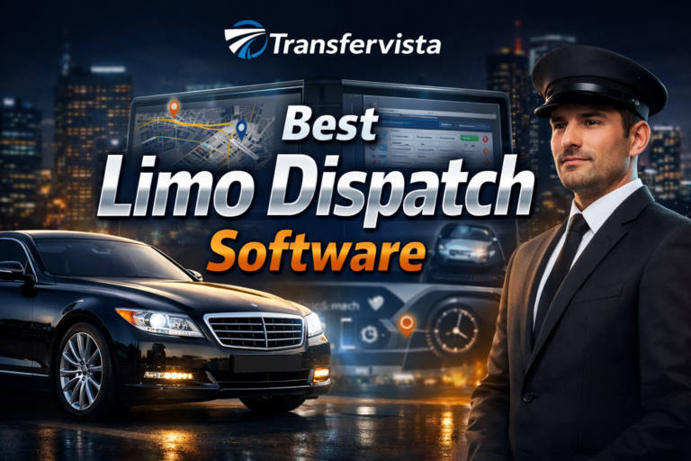 El mejor software de gestión de limusinas: Transfervista, un sistema de gestión de limusinas con panel de control para chóferes, vehículos de lujo y flotas.